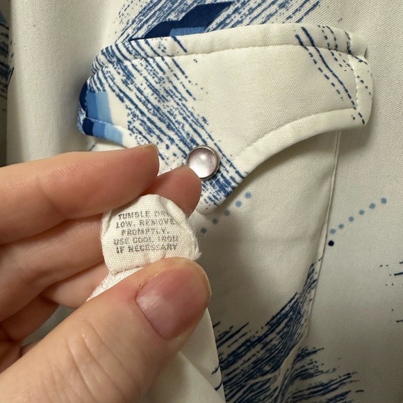 Vintage H Bar C Men’s Western Permanent Press Long Tail Shirt - Picture 9 of 12